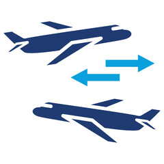 Traffic Flat Blue Icon