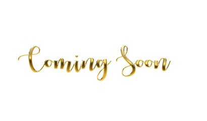 Golden Comming Soon text cutout 