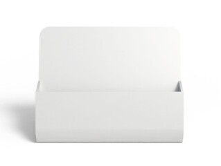 Wide, horizontal brochure holder, leaflet container, isolated on white background.