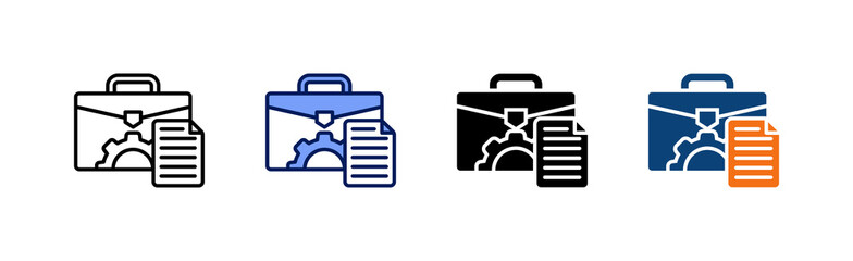Portfolio Icon Collection With Multiple Styles