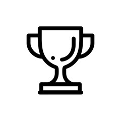 Trophy icon in minimalist style with simple lines  