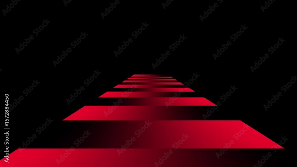 Poster a glowing red pathway leads through a dark digital space, symbolizing fast-moving data and streamlin