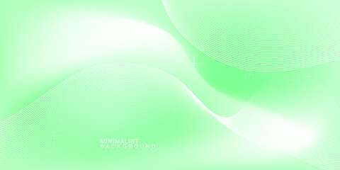 Abstract green wave background with soft curves and light gradients. Clean and refreshing design perfect for eco themes, nature branding, or wellness content.