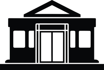 metro entrance icon vector silhouette on transparent background