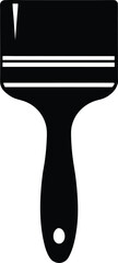 paintbrush icon vector silhouette on transparent background