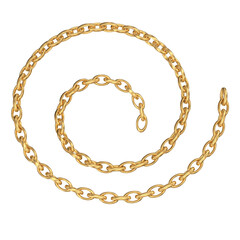 Luxury Gold Mariner Chain Necklace: Elegant Jewelry Design, Detailed Close-Up