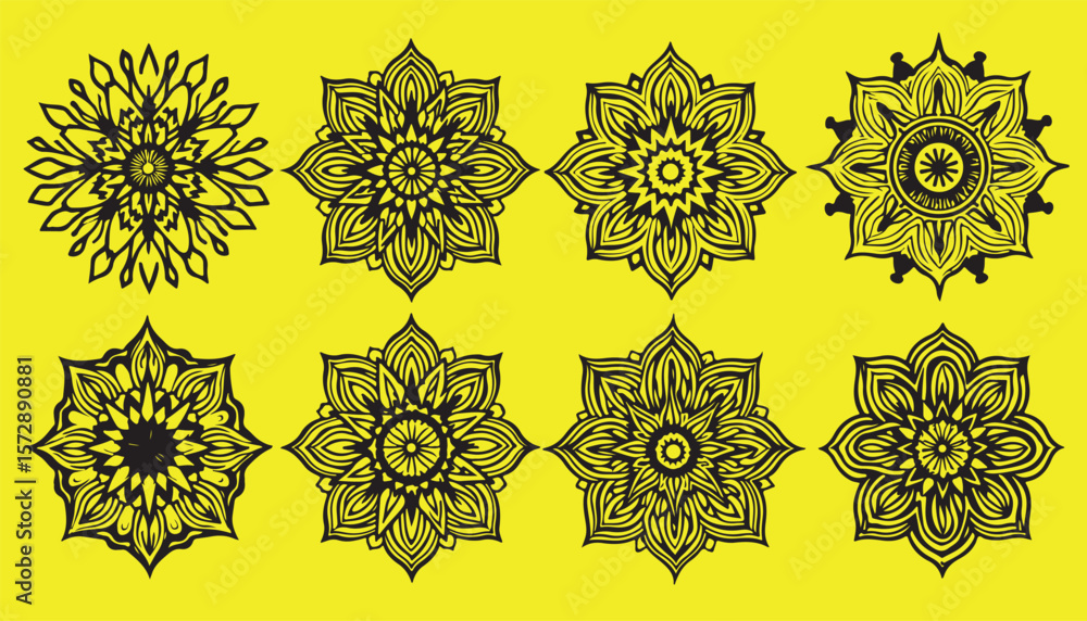 Poster seamless winter floral vector pattern design with snowflake and flower elements