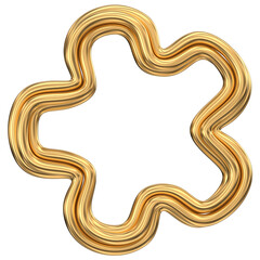 Gold Flower Frame: Elegant Design Element for Digital Projects