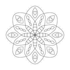 Mandala meditation coloring relaxing art