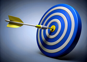 Arrow hitting target bullseye success goal achievement business strategy aim