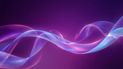 Graceful electric light ribbons intersect on vibrant gradient with glowing dreamy flow