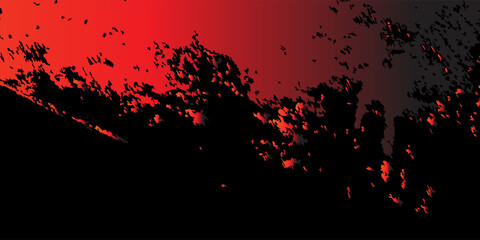 Black ripped paper torn edges strips isolated on gradien background art type1