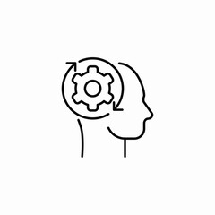 flexible mind icon sign vector