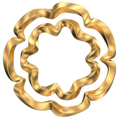 Elegant Gold Floral Frame: Perfect for Luxury Branding and Design