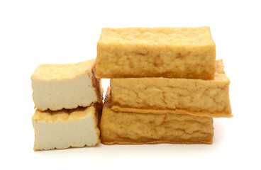Tofu bubble on the white background 