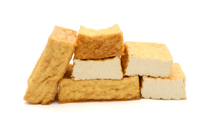 Tofu bubble on the white background 