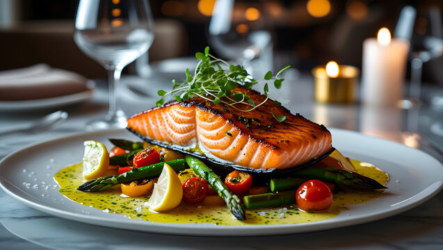 grilled salmon with vegetables 3