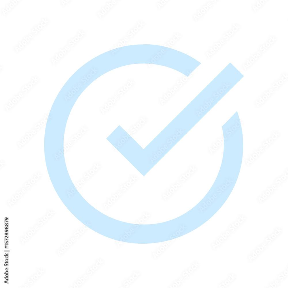 Poster green checkmark icon button for web design success