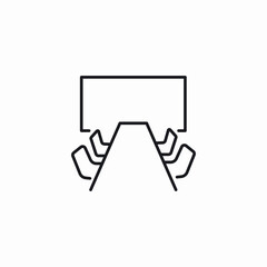 screen meeting room icon sign vector