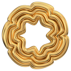 Golden Abstract Floral Frame: Elegant Design Element for Luxury Branding
