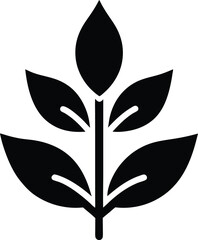plant based icon vector silhouette on transparent background