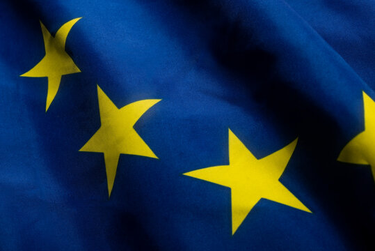Close-up of flag of European Union