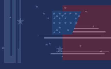 Abstract image symbolizing American flag with stars and stripes