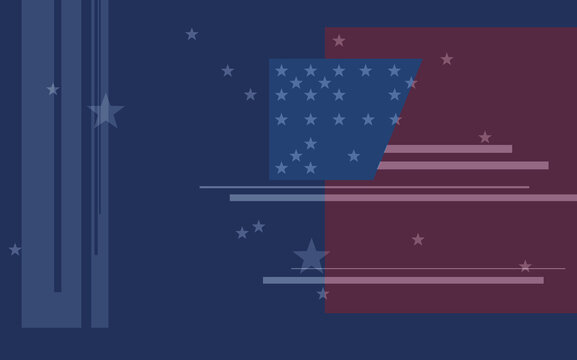 Abstract image symbolizing American flag with stars and stripes