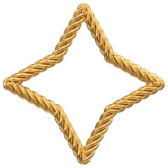 Golden Rope Diamond Frame: Elegant Design Element