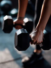 Young Man Lifting Kettlebell With Both Hands