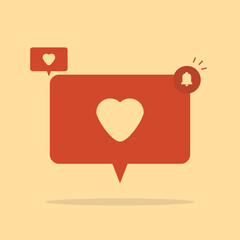 Love chat or client oriented symbol concept