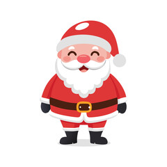 "Happy Cartoon Santa Claus with Outstretched Arms"