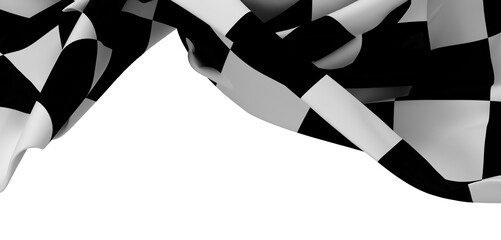 Black and white checkered flag fabric, perfect for racing or sports themes.  High-resolution image.