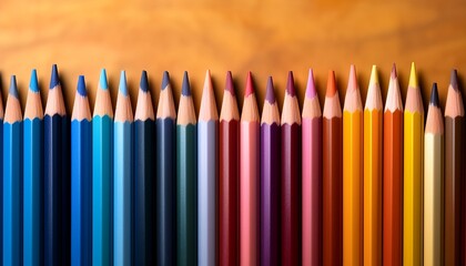 vibrant pencils display with bold contrast