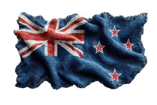 The new zealand flag is isolated on transparent background
