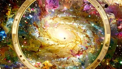 abstract fractal background with bubbles