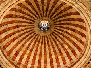 Striped ceiling inside the National Pantheon - Lisbon, Portugal