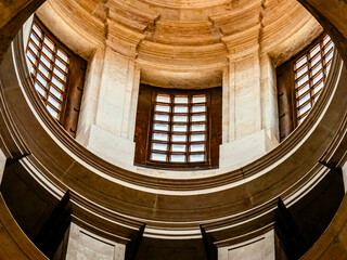 Close-up of windows inside the National Pantheon - Lisbon, Portugal