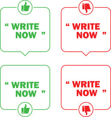 Write Now Vector Art . Typography Design for Writing and Creativity