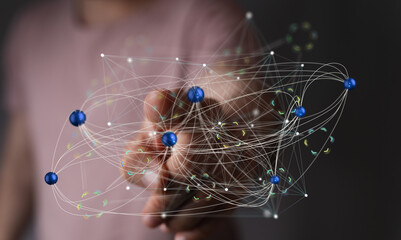 Abstract image of a network connection, representing global communication and digital technology.