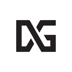 Fototapeta premium Minimalist Letter DG Logo Design – Modern Geometric Monogram