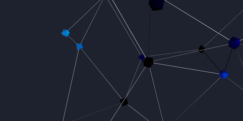Abstract background with connected nodes.  Ideal for technology, network, and connection concepts.