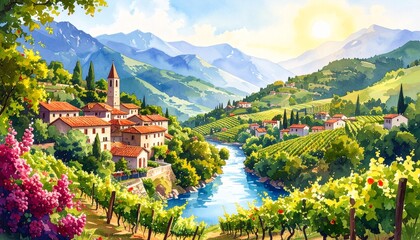 swiss alps landscape