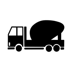 Concrete Mixer Truck Icon／コンクリートミキサー車のアイコン