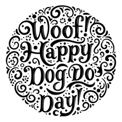Obraz premium Woof Happy Dog Day!