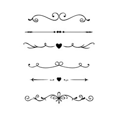 Obraz premium flowers, design elements.Vector design element.Gold text dividers doodle set. Wedding decorative elements. ornament, borders, floral, vintage line separators. Hand drawn vector illustration.