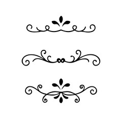 flowers, design elements.Vector design element.Gold text dividers doodle set. Wedding decorative elements. ornament, borders, floral, vintage line separators. Hand drawn vector illustration.