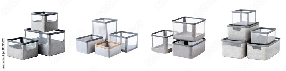 Poster stackable storage boxes with clear lids: organizing solutions