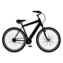 Sleek Bicycle Silhouette A Stylish Representation of Urban Transportation and Recreational Cycling in a Minimalist Design