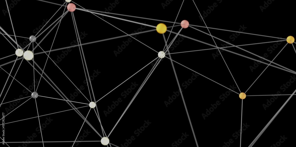Poster modern abstract background image of interconnected nodes and lines. perfect for technology, network,